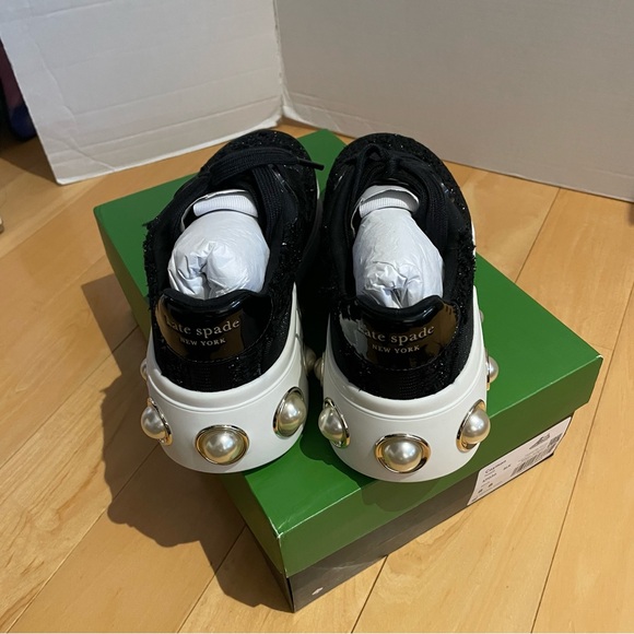 NIB Kate spade cayman sneakers with pearl design - Picture 8 of 9
